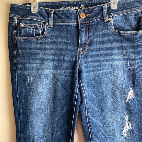 American Eagle women’s stressed out stretch jeans size 14. - Picture 2 of 11